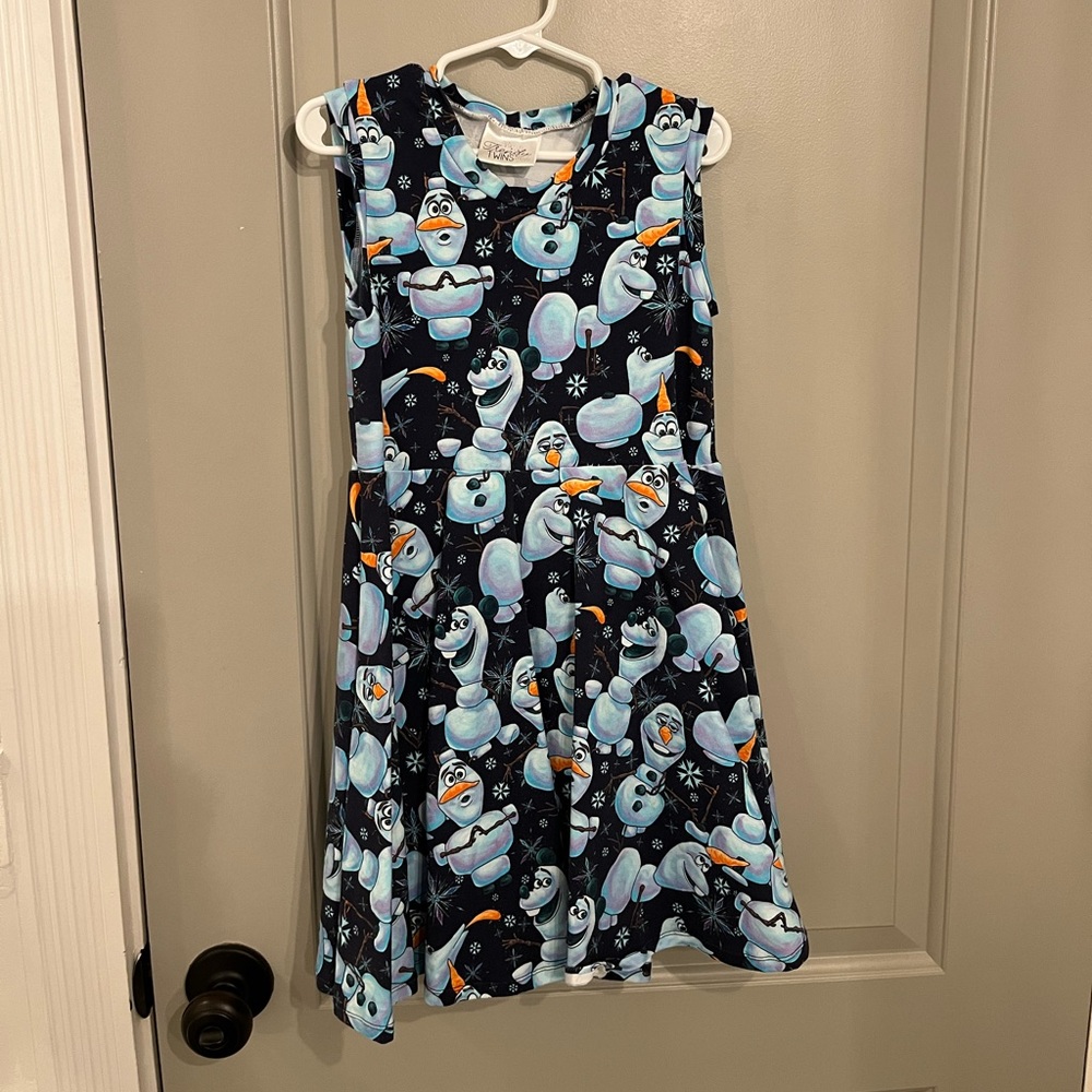 Trendy Twins Olaf Frozen girls twirl tank dress size 6
